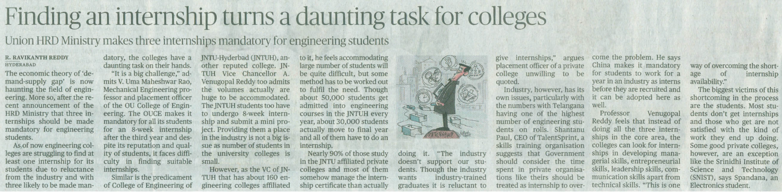 Finding an internship turns a daunting task for colleges